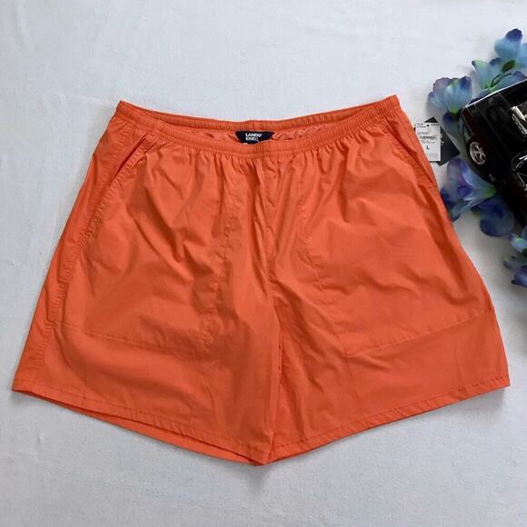 Lands' End NWT Orange Sport Swim Trunk Men Various - Picture 2 of 13